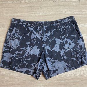 GAP Tailored Shorts Navy Blue Floral Print Shorts 18